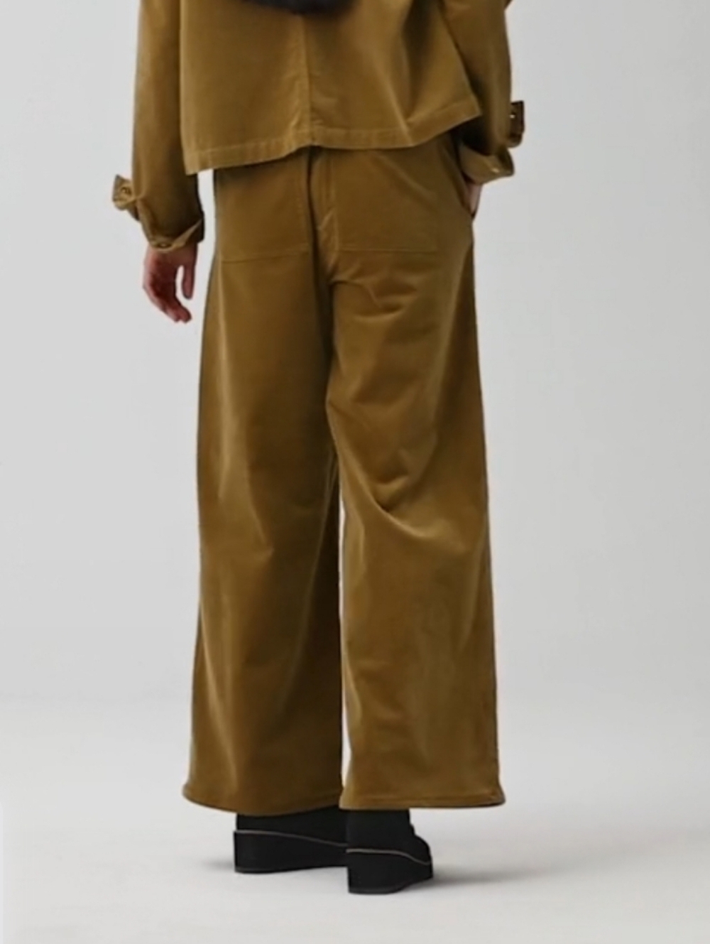 Eileen Fisher Organic Cotton Stretch Corduroy Wide Leg Pants Women's Small - Picture 3 of 10